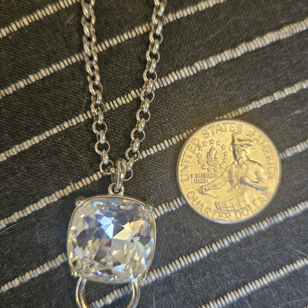 Clear Crystal Pendant Necklace - Women Jewelry